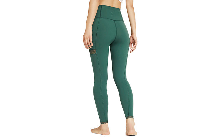(WMNS) Nike Athletic Fit Polyester Tights 'Green' CU6307-397