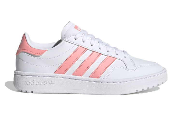 (GS) adidas originals Team Court J 'White Pink' EG9089