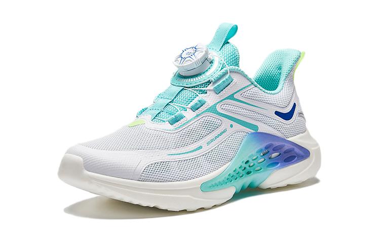 (GS) ANTA Running Series Sneakers 'White Teal Blue' A312425509-4