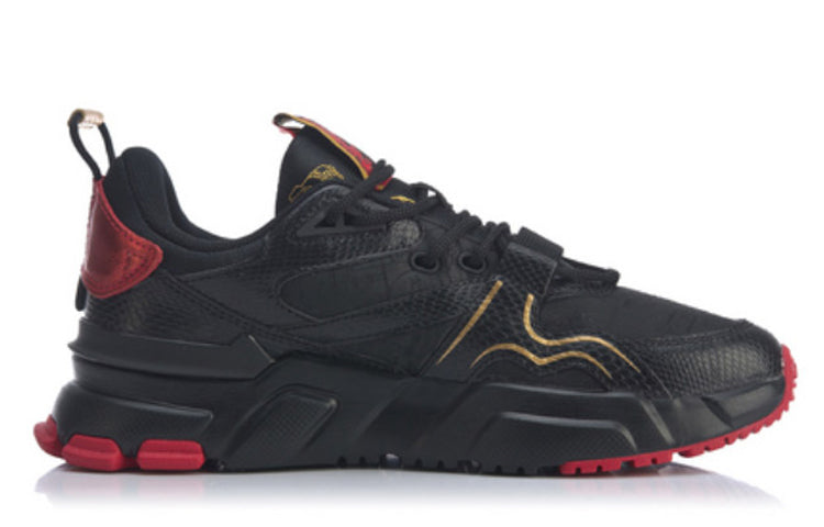 Li-Ning 001 Support Classic Casual Shoes CNY Black Red AGCQ103-1