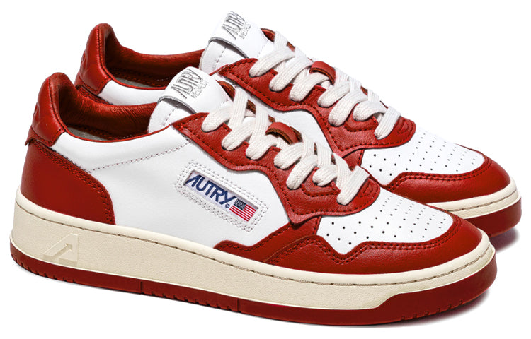 Autry Medalist Low Leather 'Red White' AULM-WB02