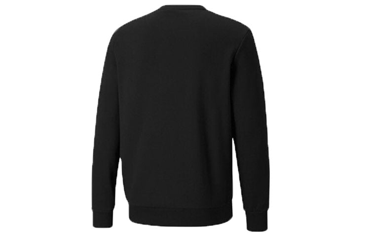 PUMA Classics Logo Crew Bronzing Large Logo Sports Round Neck Pullover Black 531367-51