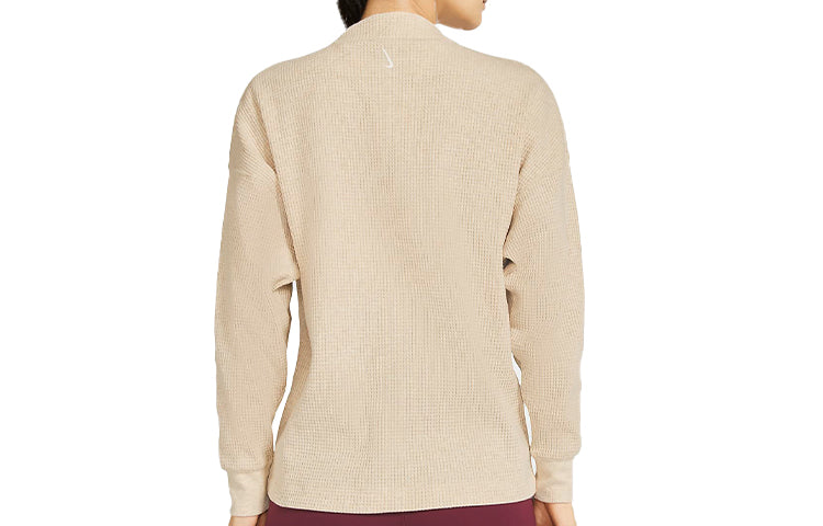 (WMNS) Nike Yoga Waffle V Neck Cozy Casual Pullover Wool Sweater CV9906-141