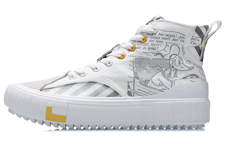 (WMNS) Li-Ning Classic Canvas Hi x Disney 'White Grey' AGCR180-3