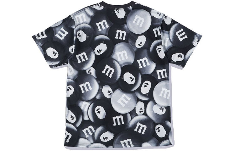 A Bathing Ape x M&Ms Monochrome Full Print T-Shirt 'Black' 1H21-109-923