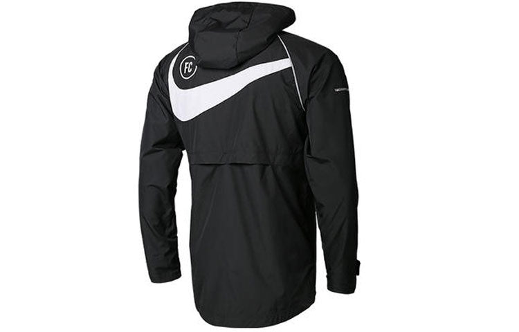 Nike Logo Printing Hooded Jacket 'Black White' AR8553-010