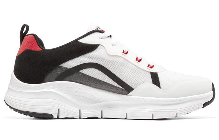 Skechers Arch Fit Shoes 'White Red Black' 894137-WBKR