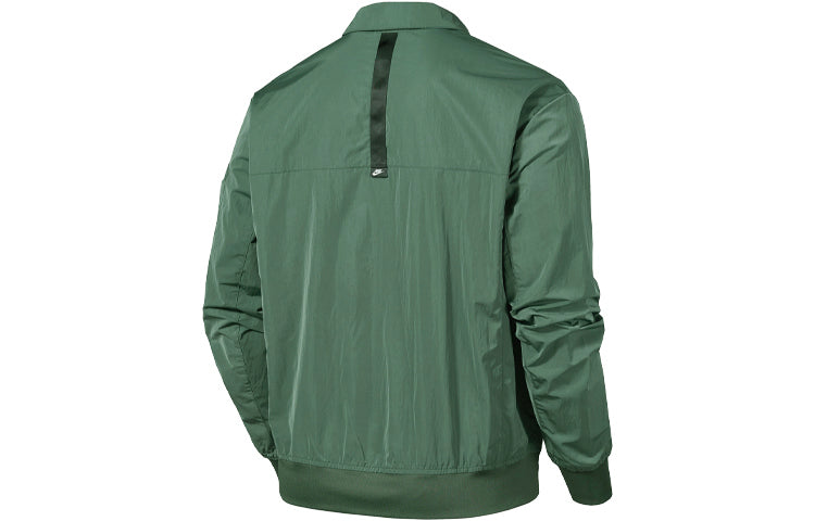 Nike Sportswear Woven lapel Solid Color Sports Jacket Silver Green CZ9895-337