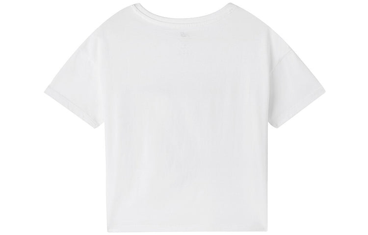 (WMNS) New Balance Logo Printing Round-neck White AWT01563-WT