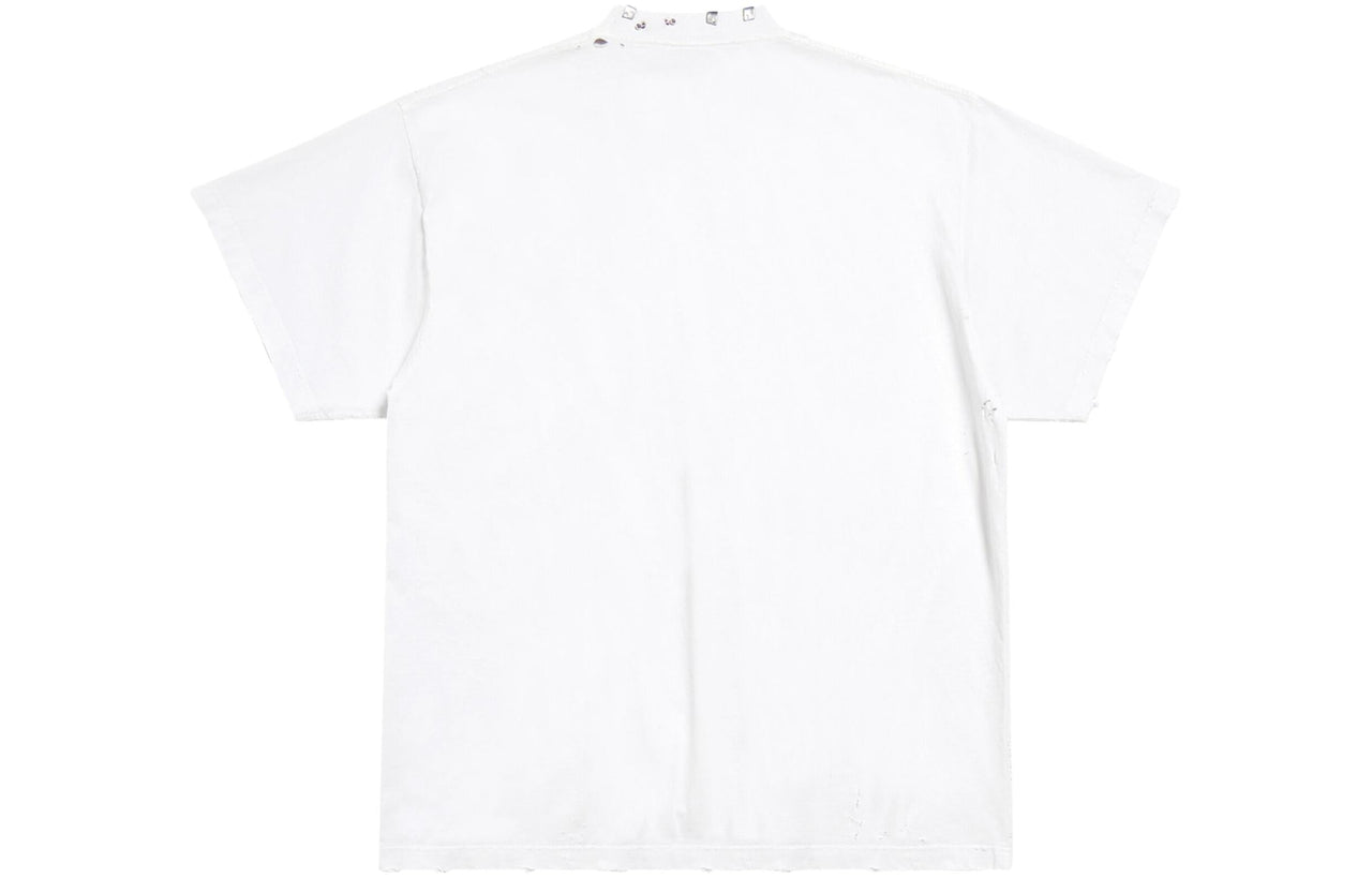 (WMNS) Balenciaga Pierced T-shirt Oversized 'White' 761460TPVD49000