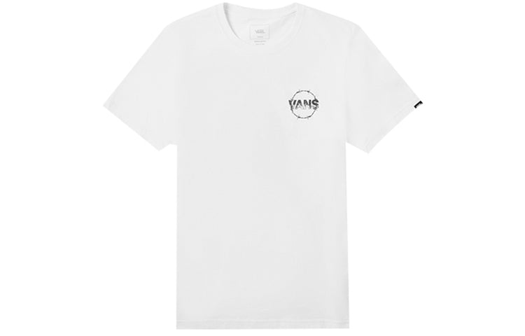 Vans Back Printing Short Sleeve Couple Style White VN0A4P5AWHT
