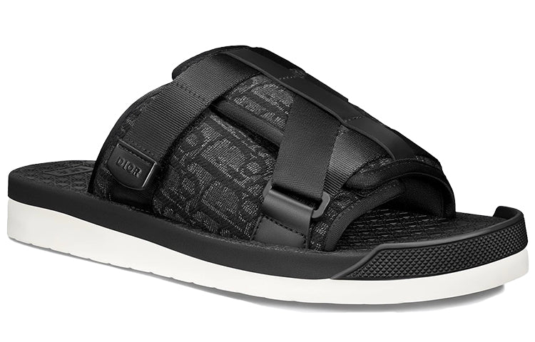 DIOR Alpha Flat Black Sandals 'Black' 3SA081YXV_H969