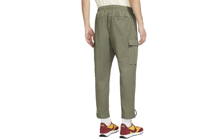 Nike Sportswear Logo Small Label Embroidered Woven Cargo Long Pants Green Army green CU4326-380