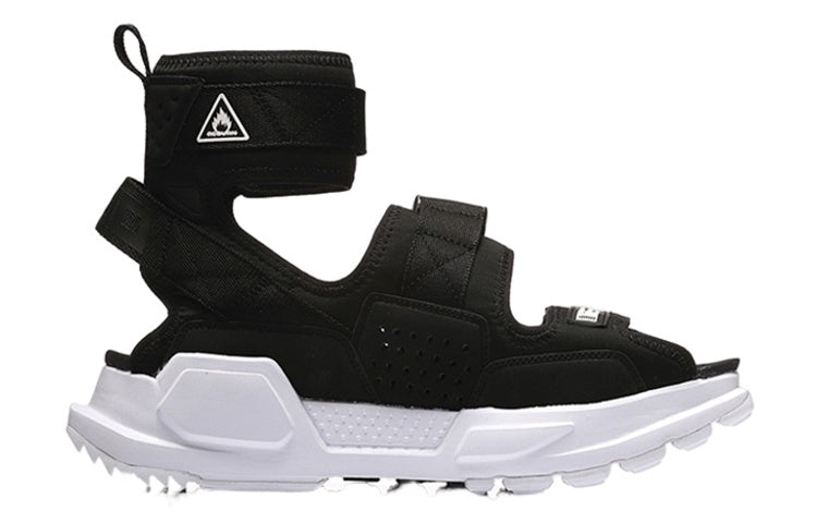 Li-Ning PLATFORM Paris Fashion Week Catwalk Series Black Green Sandals 'Black Green' AGBN077-2