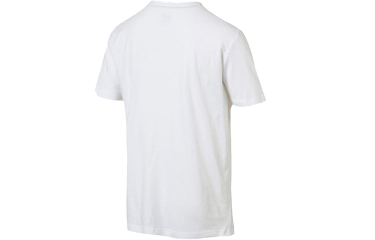 PUMA Style Printing Round Neck Short Sleeve White 593029-02