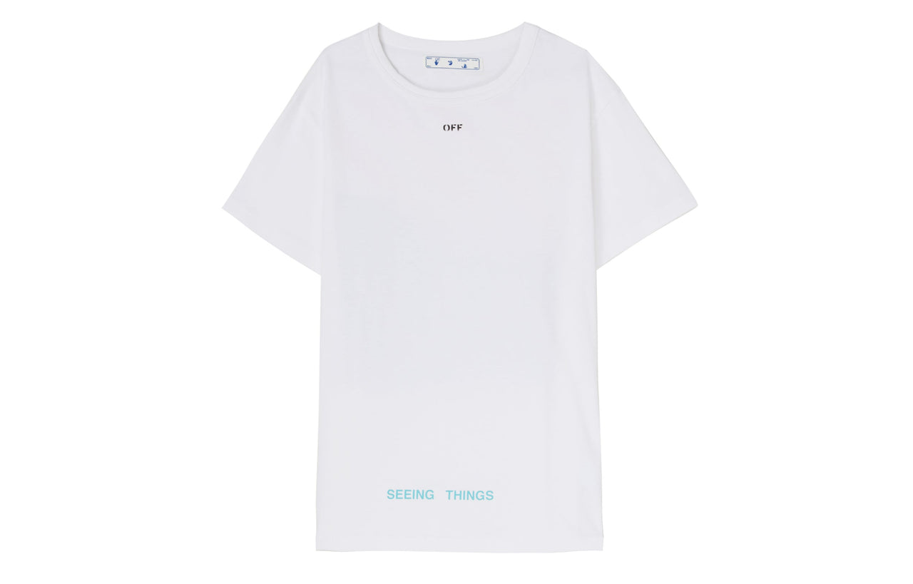 Off-White Printing Short Sleeve Loose Fit White OMAA002G20JER0010188