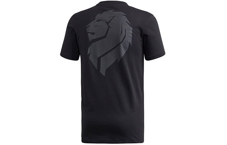 adidas Hol CI Tee Printed Sports Football Training Short Sleeve Men's Black FK3563