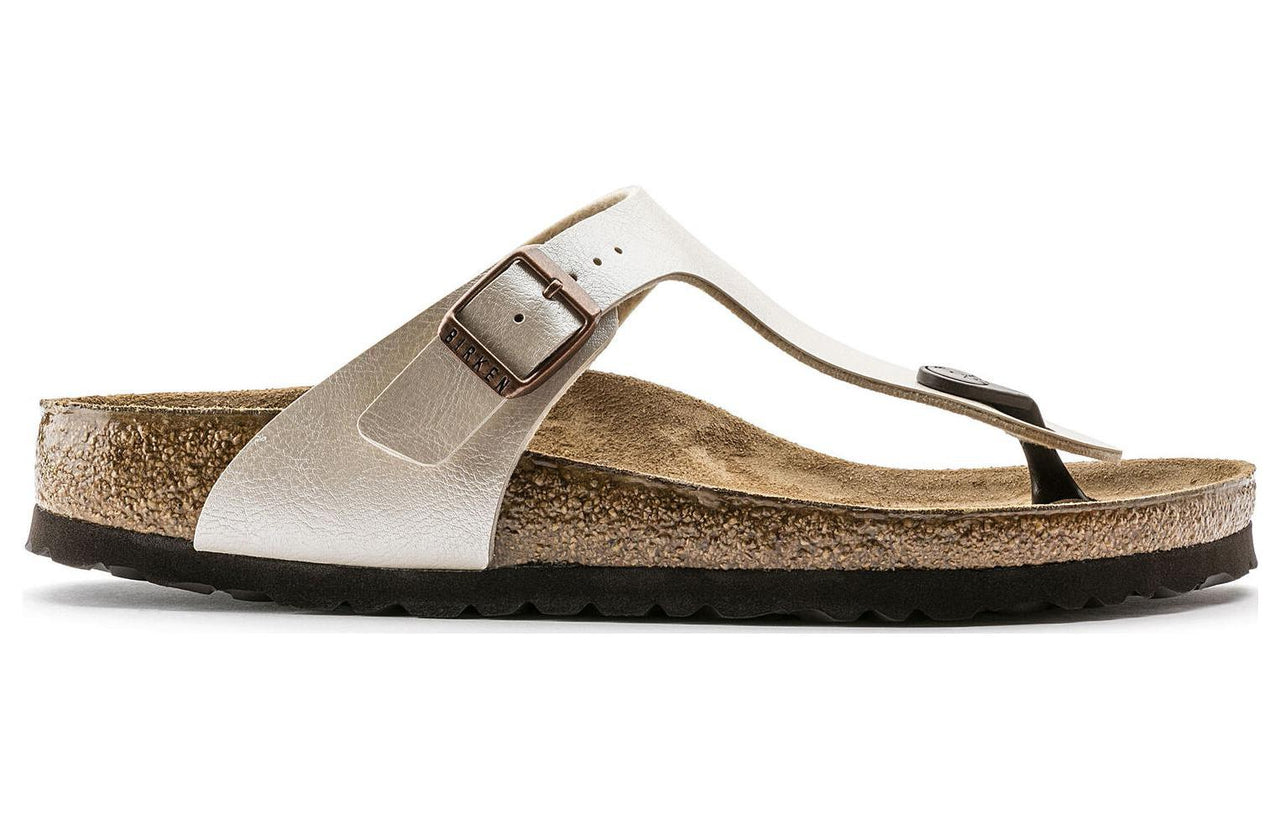 Birkenstock Gizeh Birko-Flor Graceful Narrow Fit Sandals 'Pearl White' 0943873