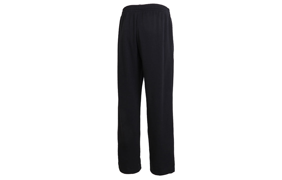 adidas Solid Color logo Casual Sports Elastic Waistband Long Pants Black GK9273