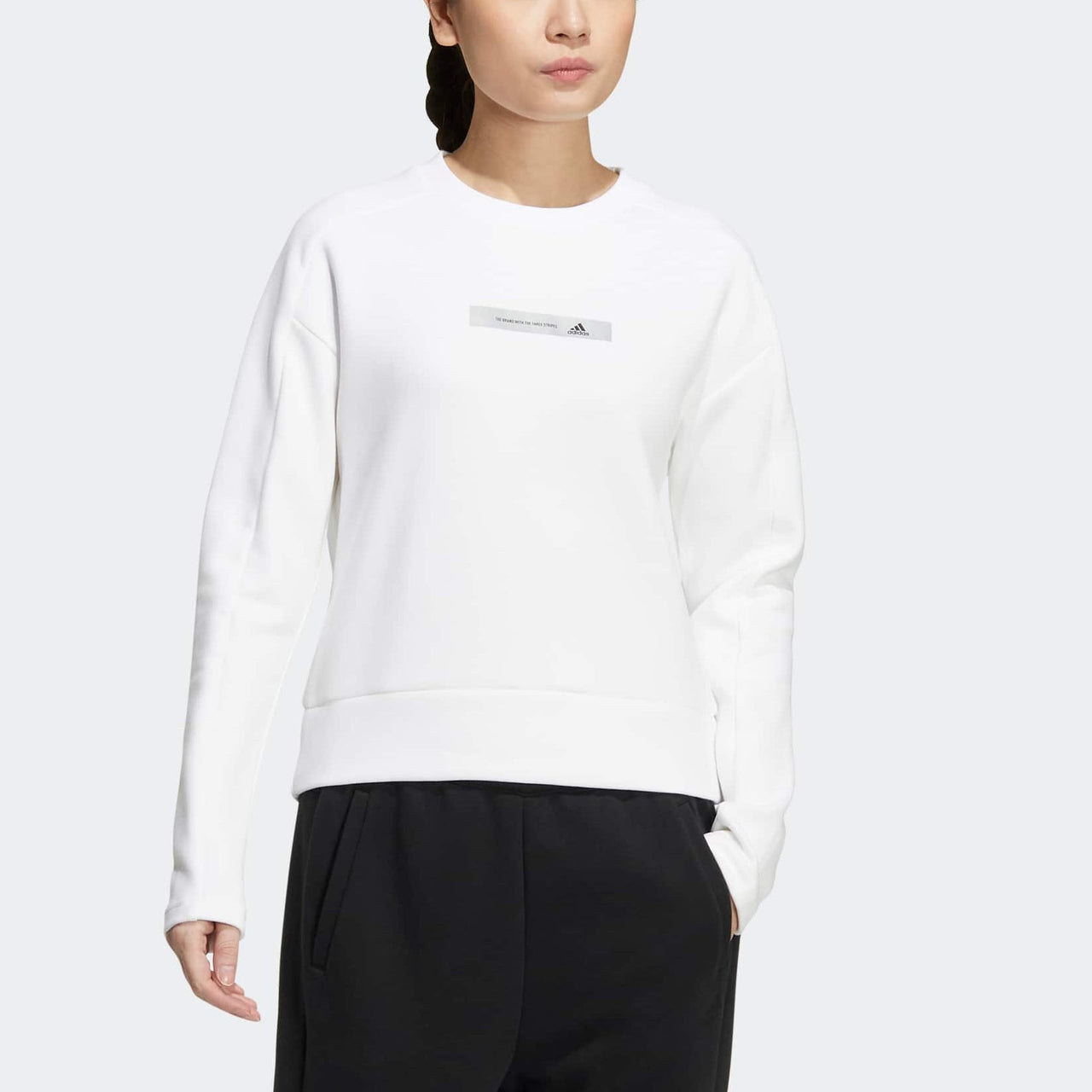 (WMNS) adidas Ust Oct Sweatshirts 'White' HM7092