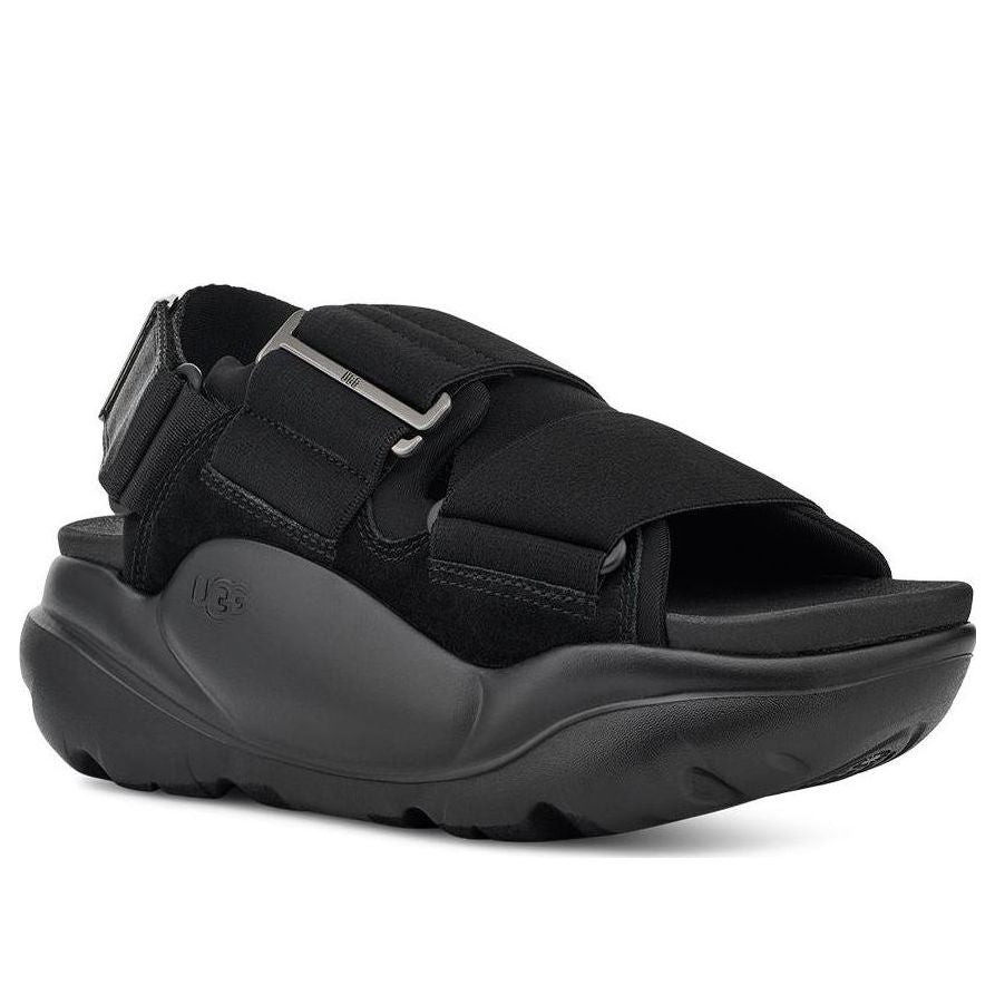 (WMNS) UGG LA Street Sandal Suede 'Black' 1137413-BLK