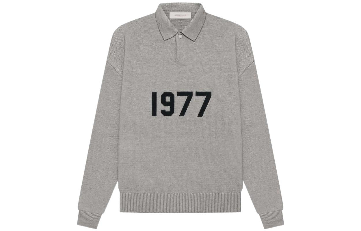 Fear of God Essentials SS22 Knit Ls Polo 1977 Dark Oatmeal FOG-SS22-058