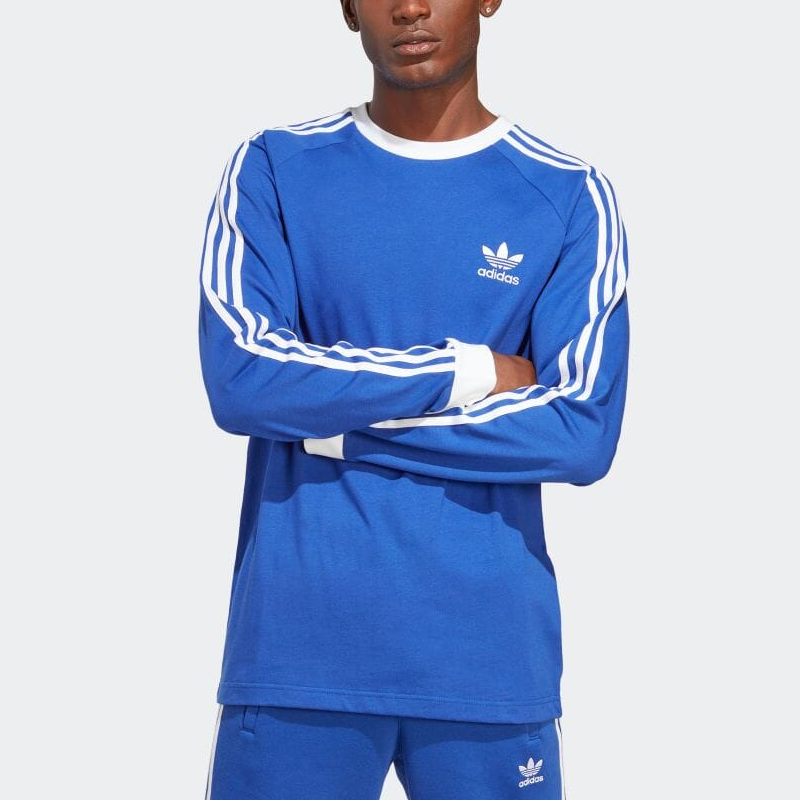 adidas Adicolor Classics 3-Stripes Long Sleeve Tee 'Semi Lucid Blue' IA4878