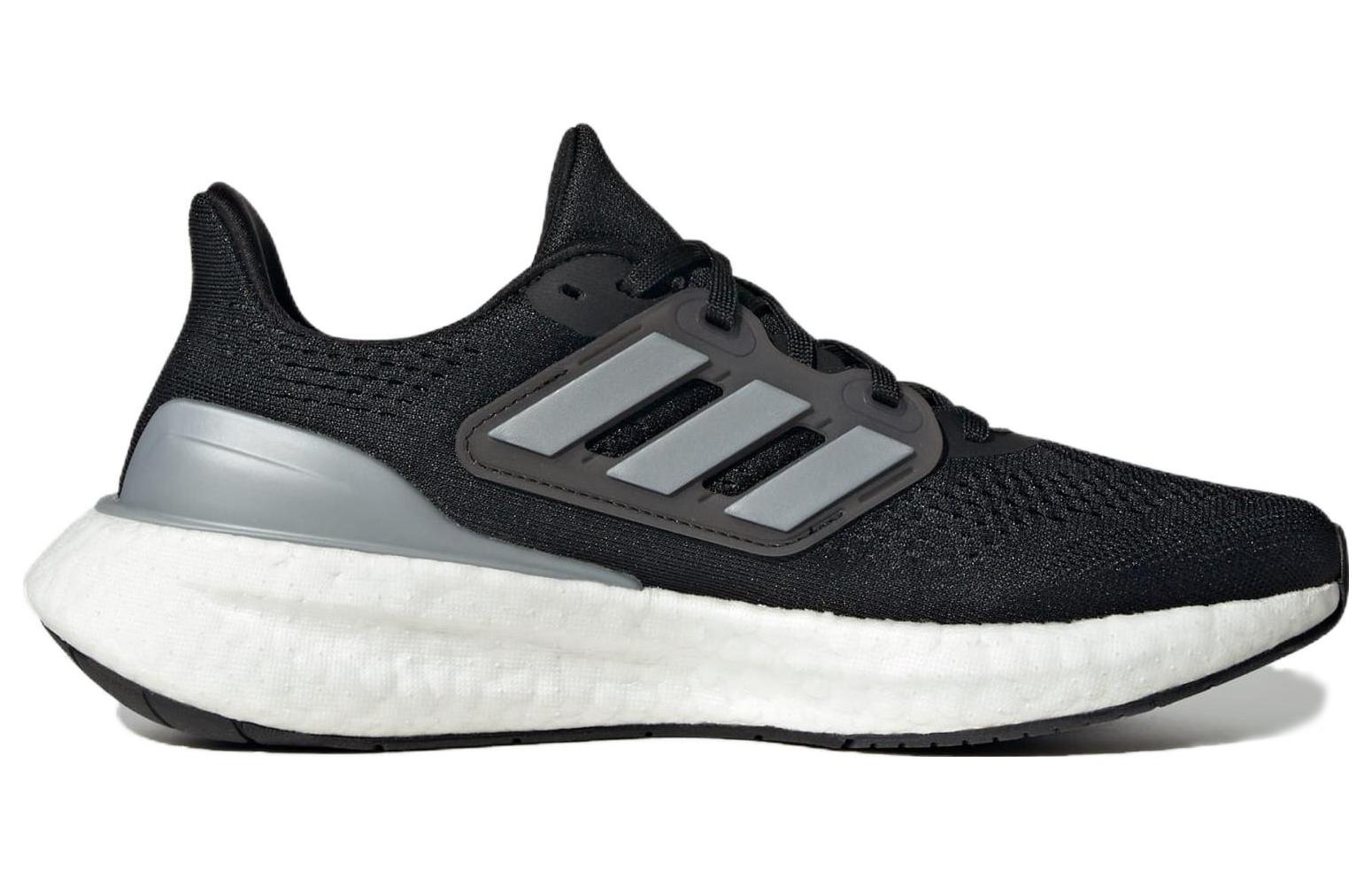 (WMNS) adidas PureBoost 23 Wide 'Black Silver Metallic' IF8063