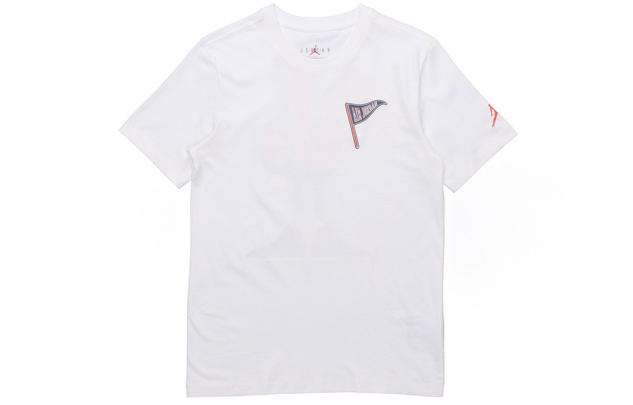 Air Jordan AJ23 MENS Varsity Sports Crew-neck Short Sleeve White CV3410-100