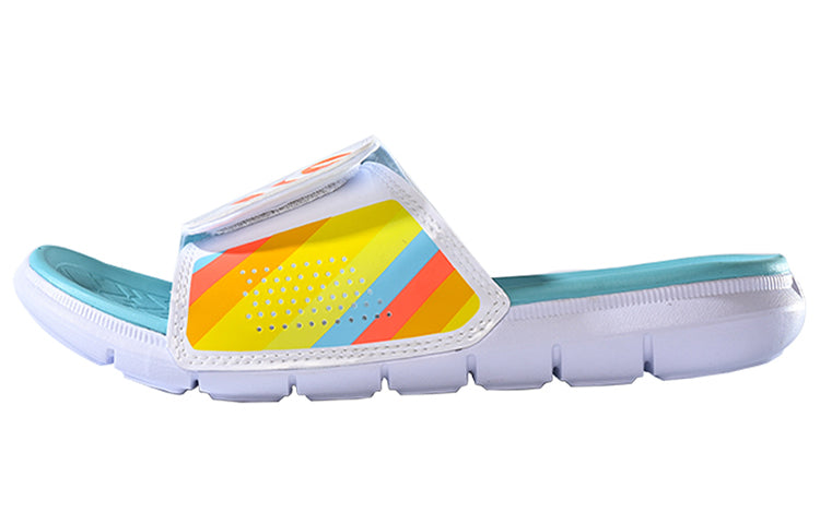 Li-Ning 1 Badfive Basketball Slides 'Blue Multi' ABTR007-1