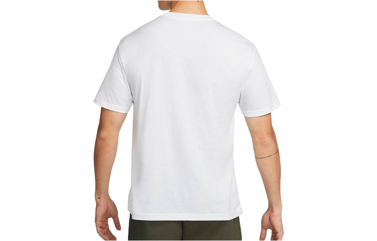 Men's Nike SB Funny Cactus Flower Pattern Printing Short Sleeve White T-Shirt DQ1861-100