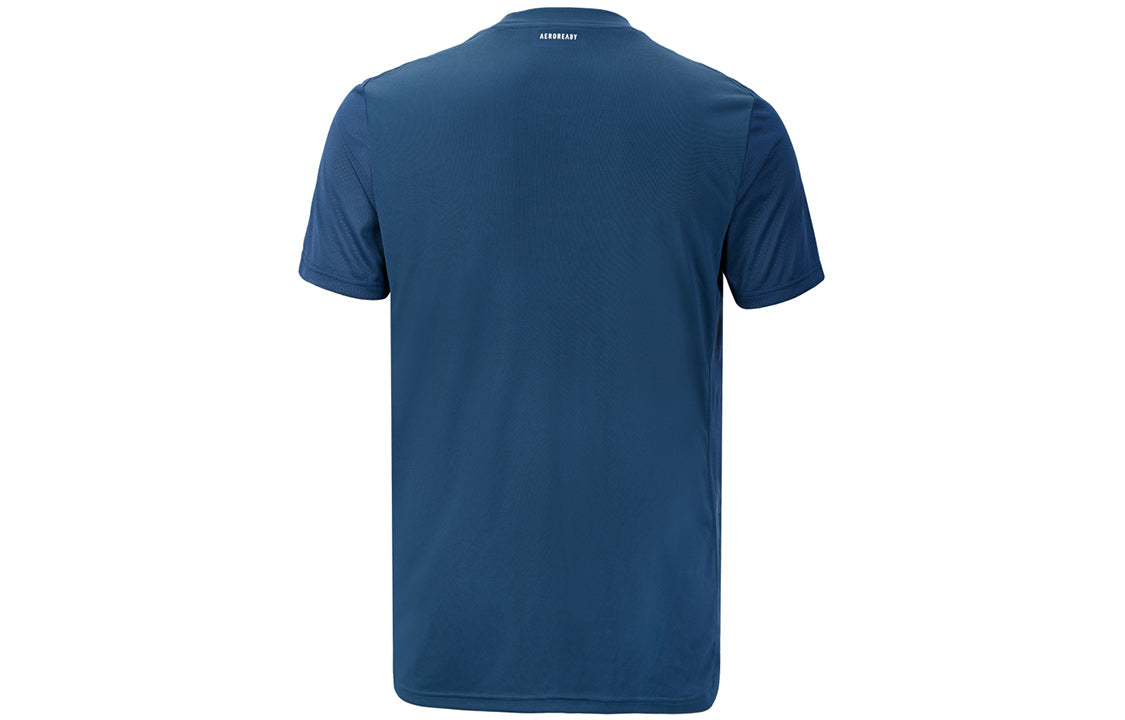 adidas Tennis Quick Dry Breathable Running Gym Short Sleeve Blue GL5454