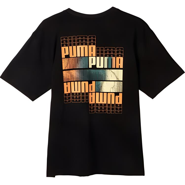 PUMA Graphics Photoprint T-shirt 'Black' 631672-01