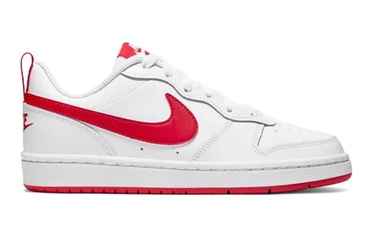 (GS) Nike Court Borough Low 2 'White University Red' BQ5448-103