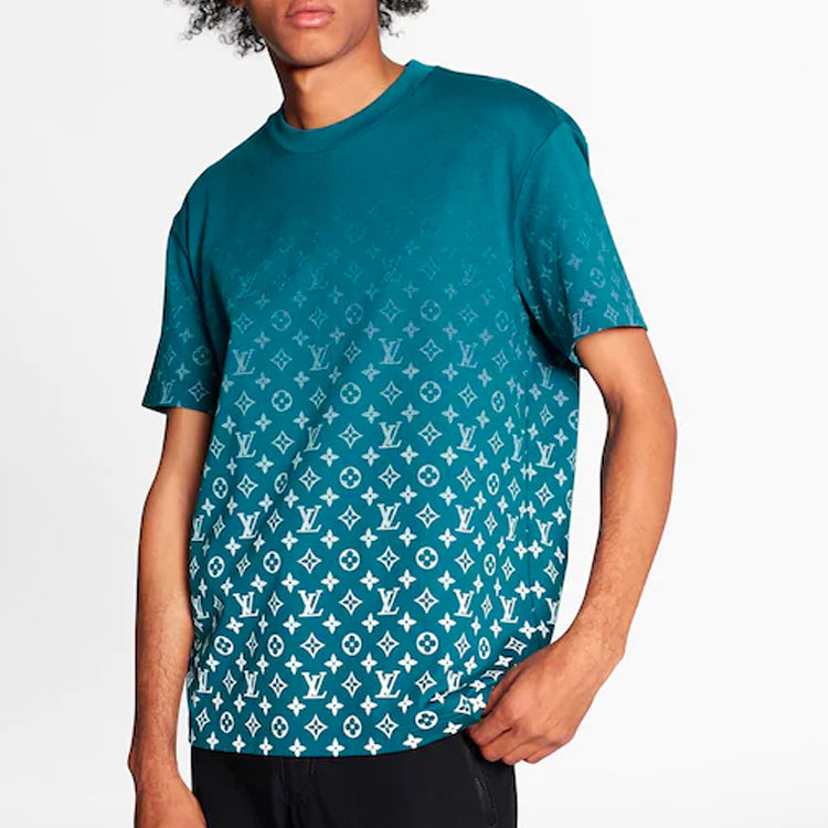 LOUIS VUITTON LV Monogram Gradient Short Sleeve For Men Mountain Green 1A8HKQ