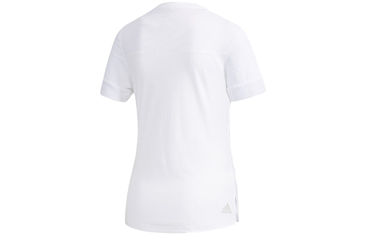 (WMNS) adidas Sports Stylish Short Sleeve 'White' DY8612