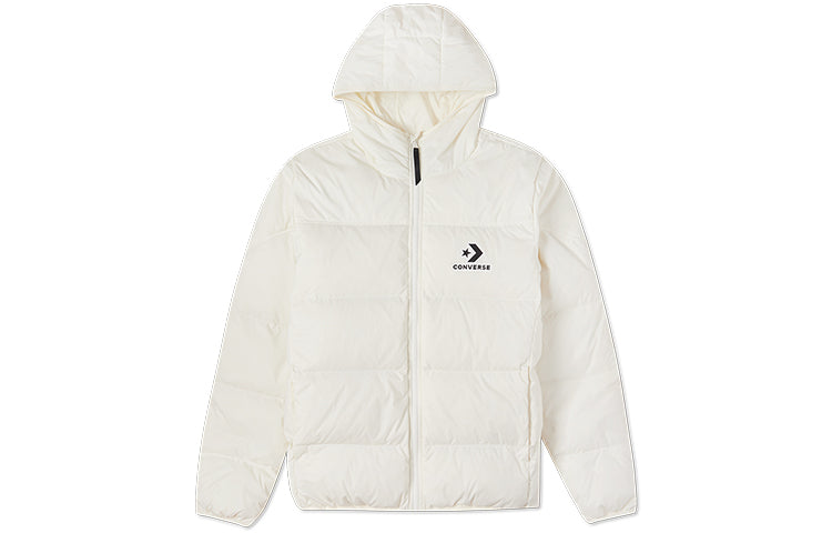 Converse Classic Casual Warm Hooded Down Jacket 'White' 10023695-281
