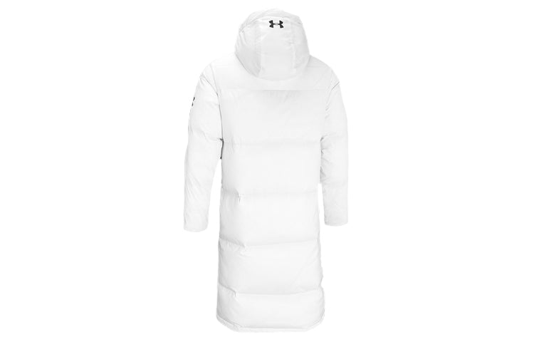 Under Armour Long Bench Fleece Down Jacket 'White' 1364591-100