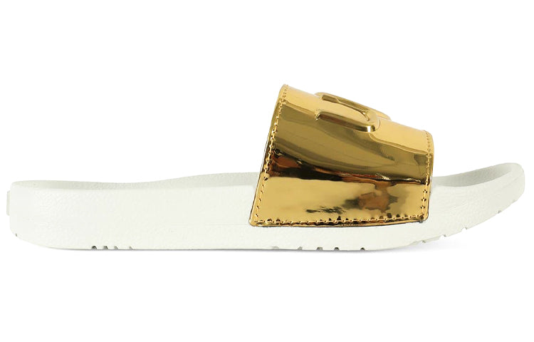 (WMNS) UGG Royale Graphic Metallic Slides 'Gold'  1101189-GOLD