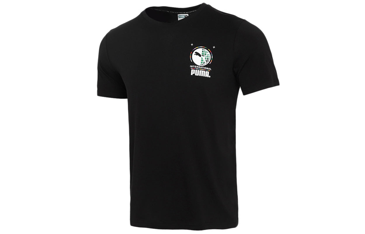 PUMA Graffiti Photo Print Short Sleeve T-Shirt 'Black Blue Red' 531307-01