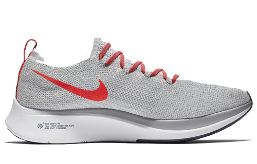 Nike Zoom Fly Flyknit 'Grey Bright Crimson' AR4561-044