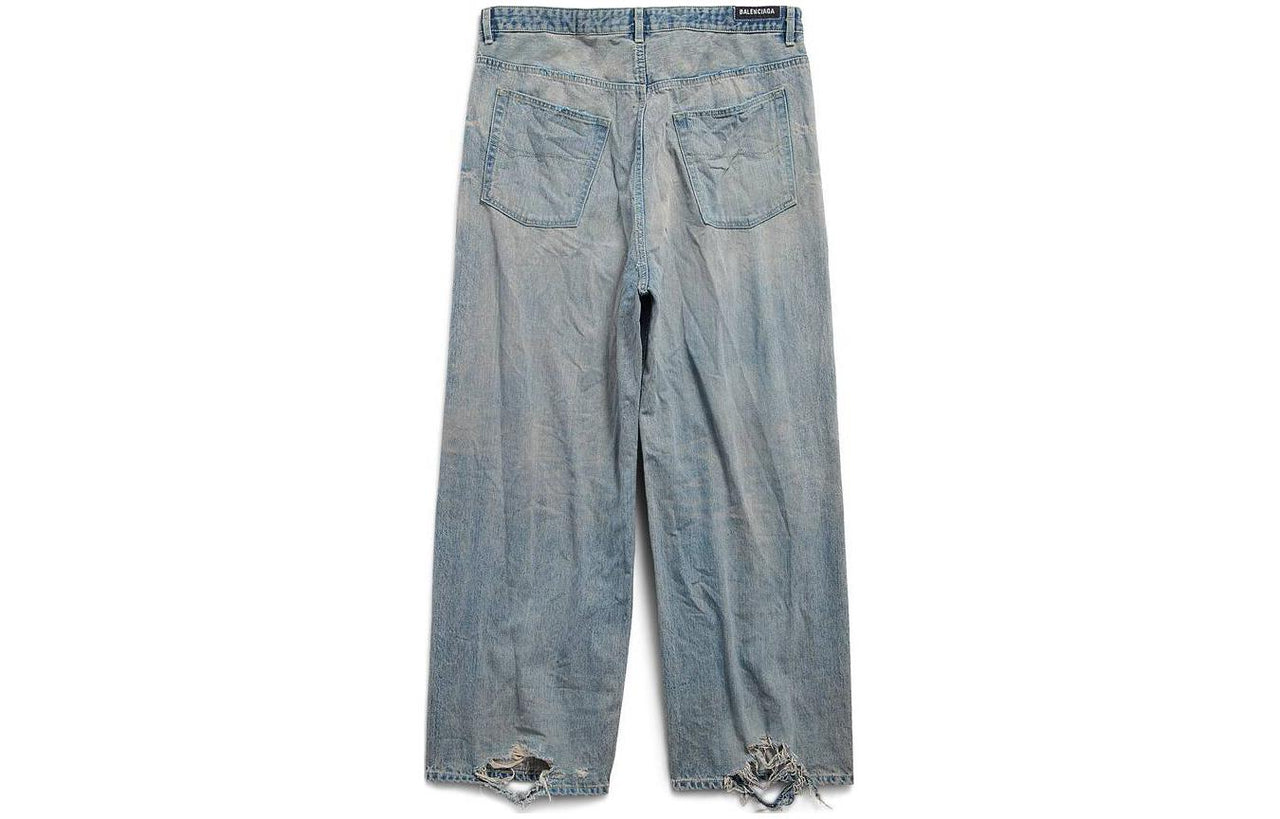 Balenciaga Oversized Baggy Pants 'Light Blue' 786643TQW556379