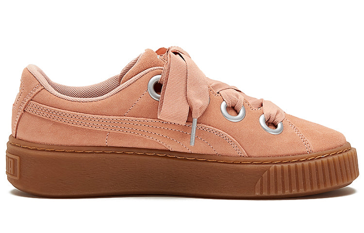 (WMNS) PUMA Platform Kiss Suede 'Red' 366461-03