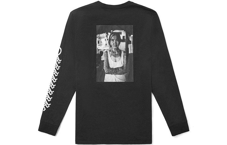 Vans OtwWhang Od Alphabet Character Printing Long Sleeves Couple Style Black VN0A4RAWBLK