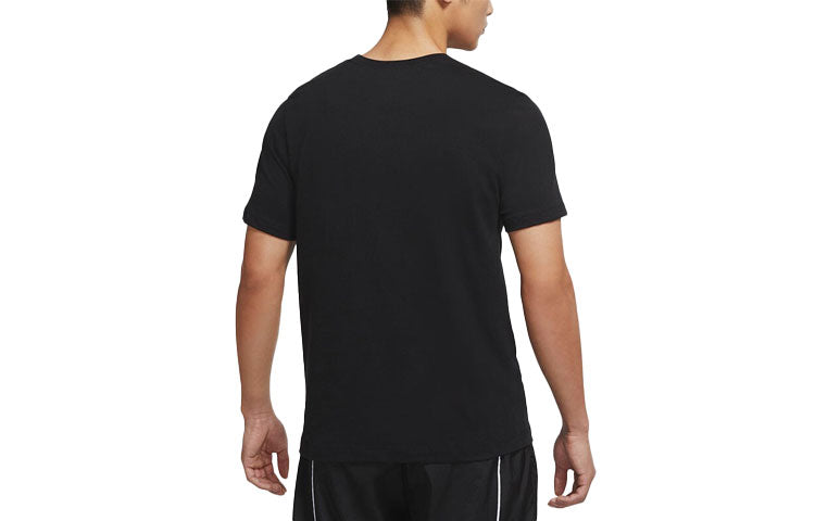 Nike Cartoon Pattern Large Logo Printing Round Neck Casual Short Sleeve Black DR1288-010
