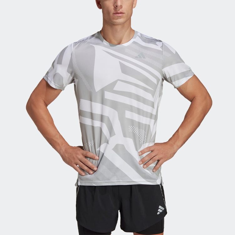 adidas Own The Run Seasonal Tee 'Grey Two White' HM8432