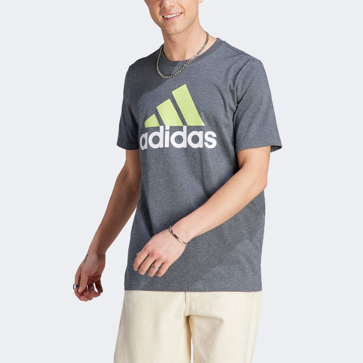 adidas Essentials Single Jersey Big Logo T-shirt 'Grey' IJ8578