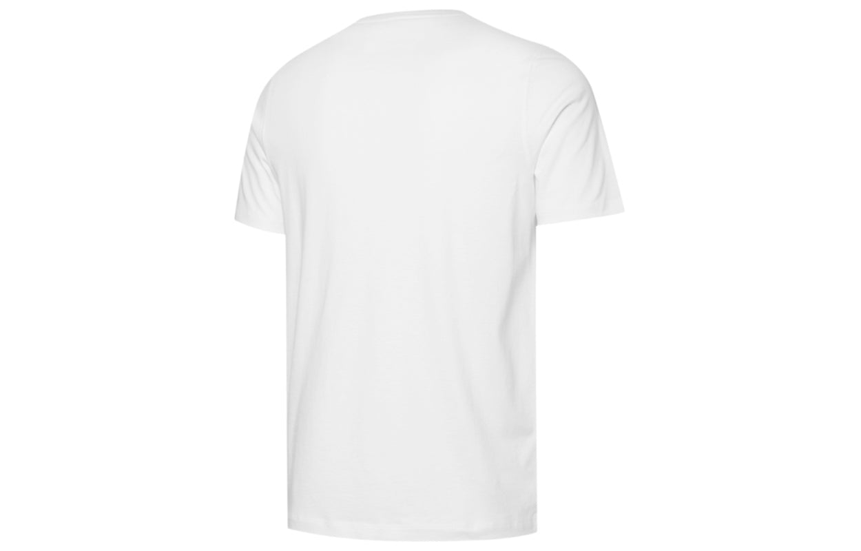 PUMA Modern Basics Tee Logo Embroidery Sport Round Neck Short Sleeves T Shirt s White 847669-02
