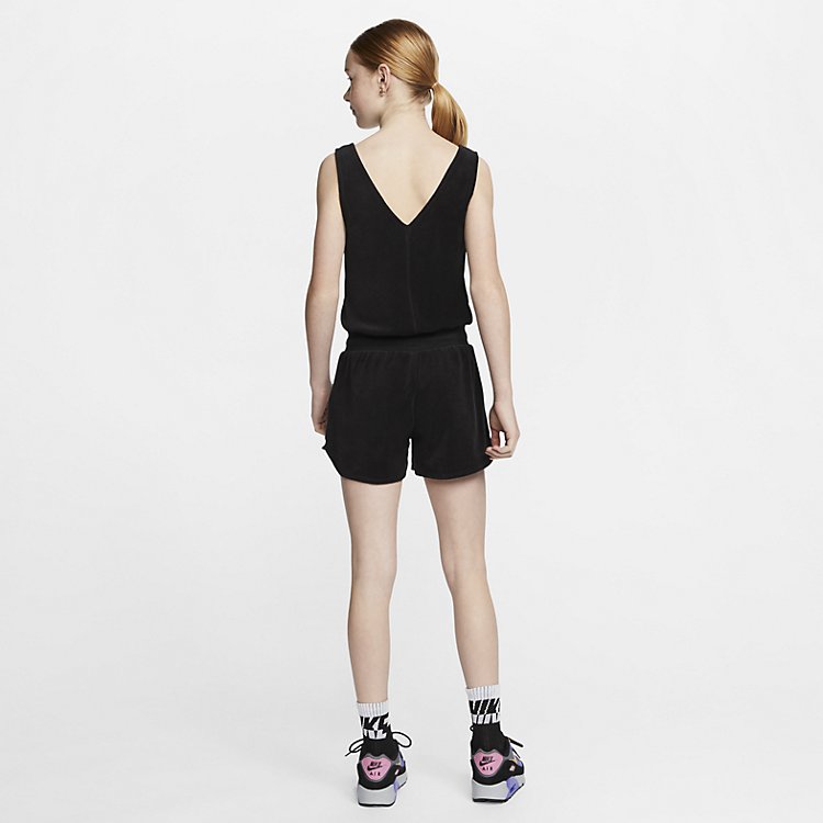 (GS) G Nike Sportswear HERITAGE ROMPER Black CJ7543-010
