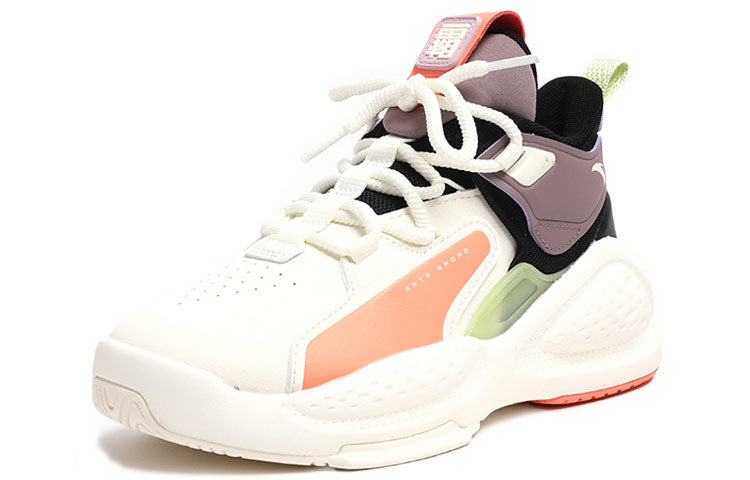(WMNS) ANTA Badao Mid 'White Black Purple' 122048080-9